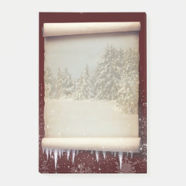 Illustratie winterperkament post-it® notes