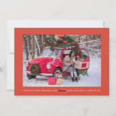 Illustratie Winterscène foto Terug Feestdagenkaart (Achterkant)