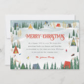 Illustratie Winterscène Multi-Photo Feestdagenkaart (Voorkant)