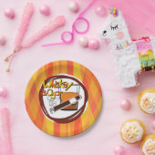 Illustratie Wiskey en Cigar Papieren Bordje (Feest)