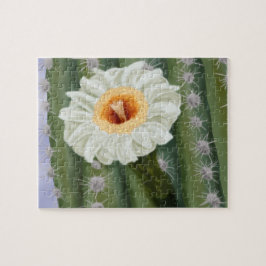 Illustratie: Witte Vloer van Saguaro Cactus Legpuzzel