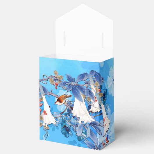 Illustratie Witte Waterverf Moonbloem Bedankdoosjes (Geopend)