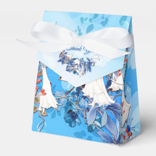 Illustratie Witte Waterverf Moonbloem Bedankdoosjes (Voorkant Zijde)