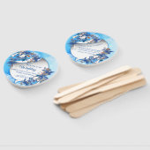 Illustratie Witte Waterverf Moonbloem Handwaaier (Niet-gemonteerd)