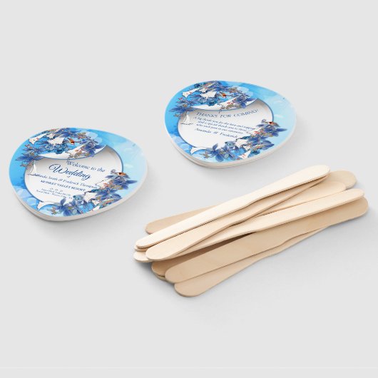 Illustratie Witte Waterverf Moonbloem Handwaaier (Niet-gemonteerd)