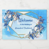 Illustratie Witte Waterverf Moonflower Sparkling Wijnetiket (Enkel label)