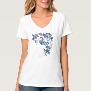 Illustratie Witte Waterverf Moonflower T-shirt