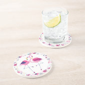 Illustratie wolroze vlamingos zandsteen onderzetter (Zijkant)