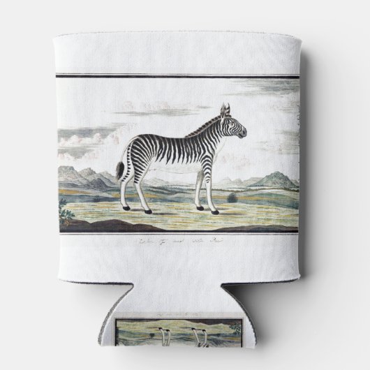 Illustratie zebra Afrika tekening van de stripper Blikjeskoeler (Achterkant)