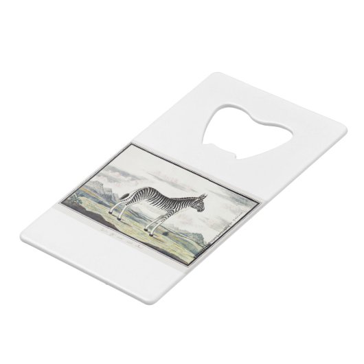 Illustratie zebra Afrika tekening van de stripper Creditkaart Flessenopener (Voorkant Gekanteld)