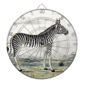 Illustratie zebra Afrika tekening van de stripper Dartbord (Voorkant)