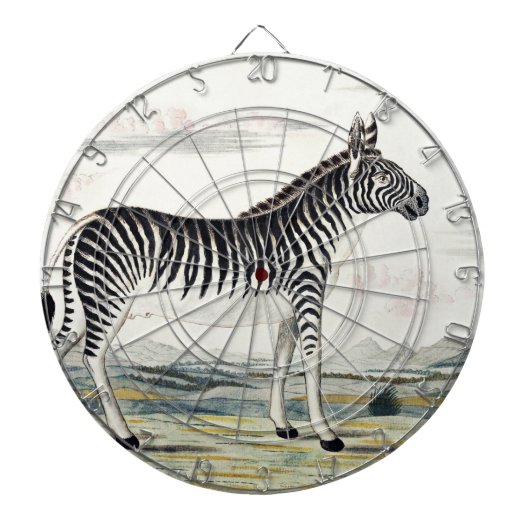 Illustratie zebra Afrika tekening van de stripper Dartbord (Voorkant)