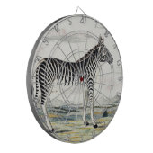 Illustratie zebra Afrika tekening van de stripper Dartbord (Voorkant Links)
