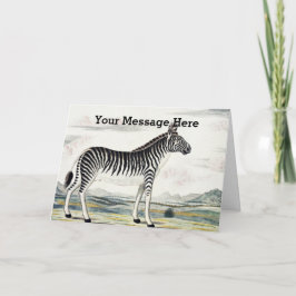 Illustratie zebra Afrika tekening van de stripper Kaart