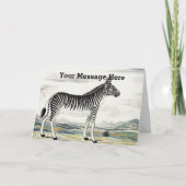 Illustratie zebra Afrika tekening van de stripper Kaart (Voorkant)