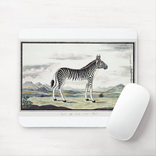 Illustratie zebra Afrika tekening van de stripper Muismat (Met muis)