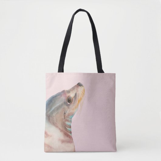 Illustratie Zee-ion Waterverf Cute  Tote Bag (Voorkant)