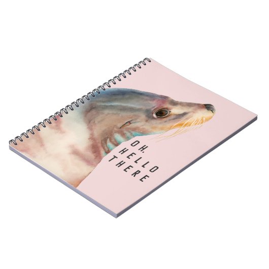 Illustratie zee Lion | Voeg je grappige tekst toe Notitieboek (Linkerzijde)