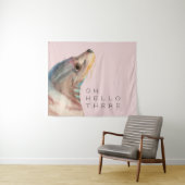 Illustratie zee Lion | Voeg je grappige tekst toe Wandkleed (In Situ (horizontaal))