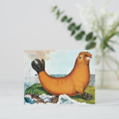 Illustratie zee olifant (Zotl) Briefkaart (Staand voorkant)