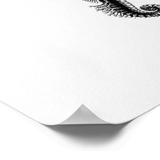 Illustratie zeepaardje poster (Hoek)