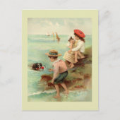  illustratie zeezijde briefkaart (Voorkant)