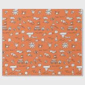  illustratie zomerpatroon cadeaupapier (Vlak)