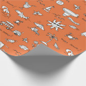  illustratie zomerpatroon cadeaupapier (Hoek)