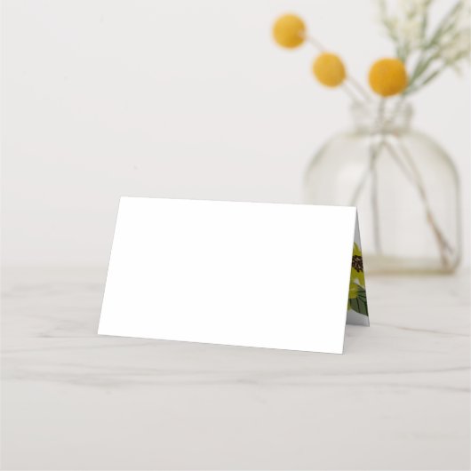 Illustratie zonnebloem Botanische bruiloft Geel Plaatskaartje (Achterkant)