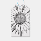Illustratie zonnebloem cadeaulabel (Voorkant)