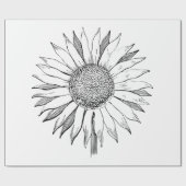 Illustratie zonnebloem cadeaupapier (Vlak)