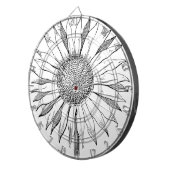 Illustratie zonnebloem dartbord (Voorkant Rechts)