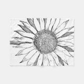 Illustratie zonnebloem fleece deken (Voorkant (Horizontaal))