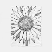 Illustratie zonnebloem fleece deken (Voorkant)