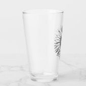 Illustratie zonnebloem glas (Rechts)