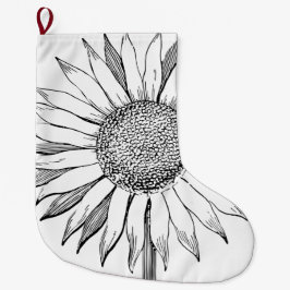 Illustratie zonnebloem grote kerstsok