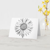 Illustratie zonnebloem kaart (Gele Bloem)