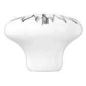 Illustratie zonnebloem keramische knop (Zijkant)