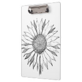 Illustratie zonnebloem klembord (Links)