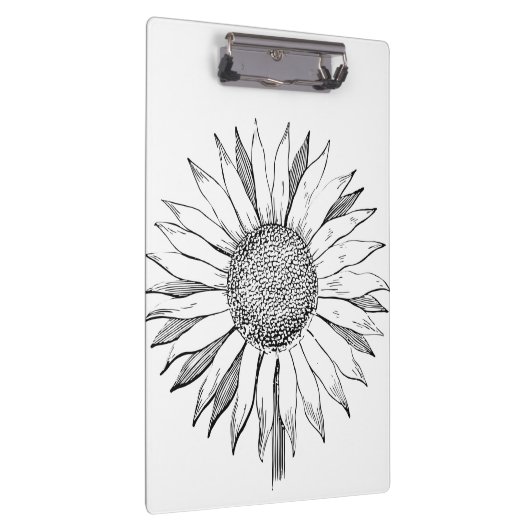 Illustratie zonnebloem klembord (Rechts)