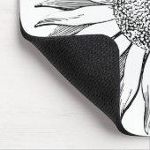 Illustratie zonnebloem muismat (Hoek)