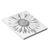 Illustratie zonnebloem notitieblok (Schuin)
