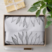 Illustratie zonnebloem tissuepapier (Geschenk)