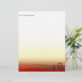 Illustratie zonnescherm gepersonaliseerd briefhoofd (Staand voorkant)