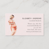 Illustratie zwangere vrouwen, simpelweg visitekaartje (Voorkant)