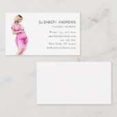 Illustratie zwangere vrouwen, simpelweg visitekaartje (Voorkant / Achterkant)