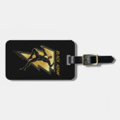 Illustratie zwart Adam Lightning Bolt-teken Bagagelabel (Voorkant horizontaal)