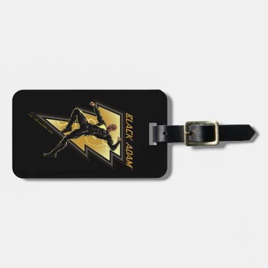 Illustratie zwart Adam Lightning Bolt-teken Bagagelabel (Voorkant horizontaal)