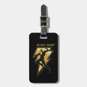 Illustratie zwart Adam Lightning Bolt-teken Bagagelabel (Voorkant verticaal)