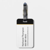 Illustratie zwart Adam Lightning Bolt-teken Bagagelabel (Achterkant verticaal)